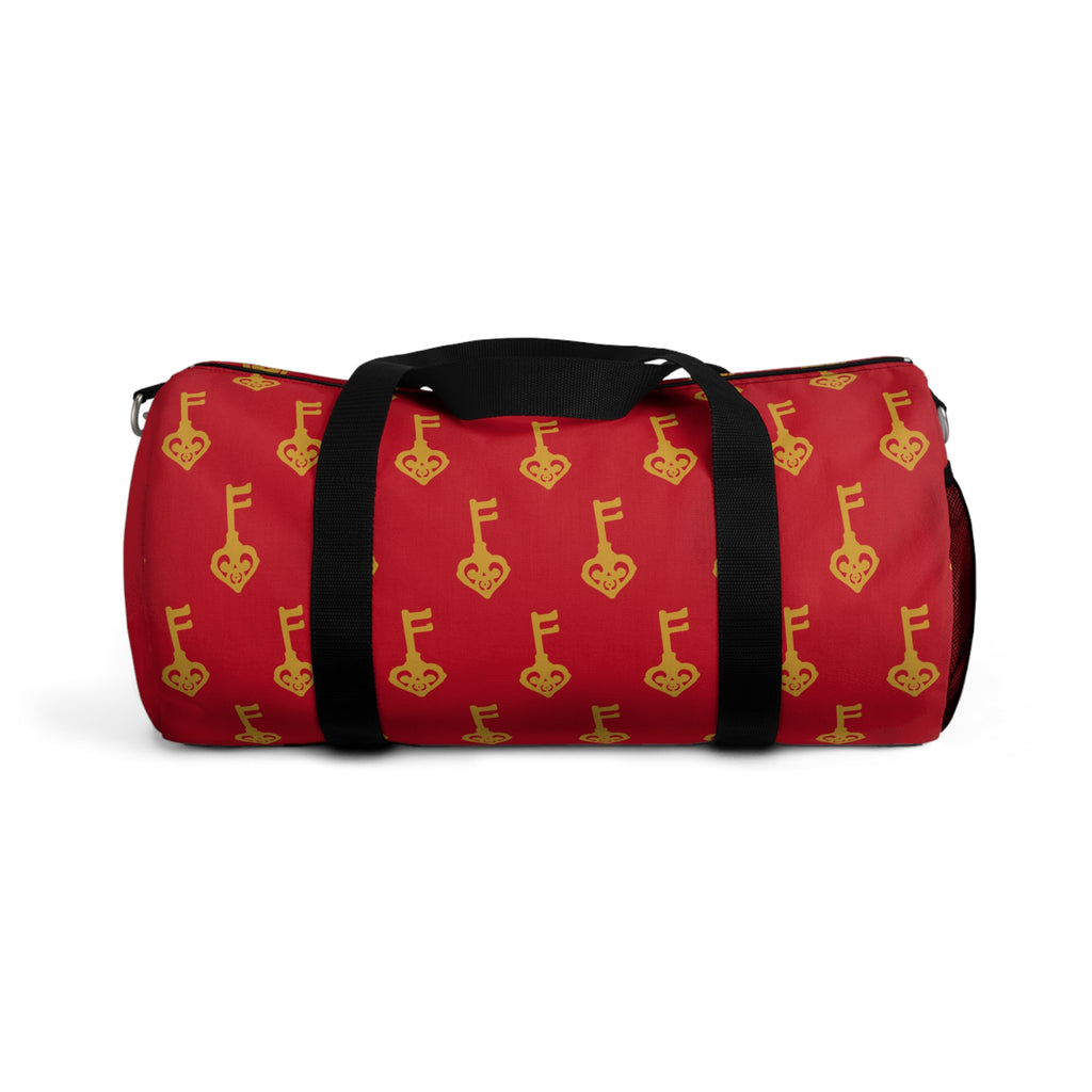 Ruby Red Golden Key Love Duffel Bag