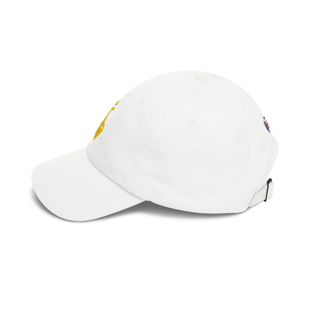 White Golden Key Cap — Embroidered Golden Key Baseball Hat