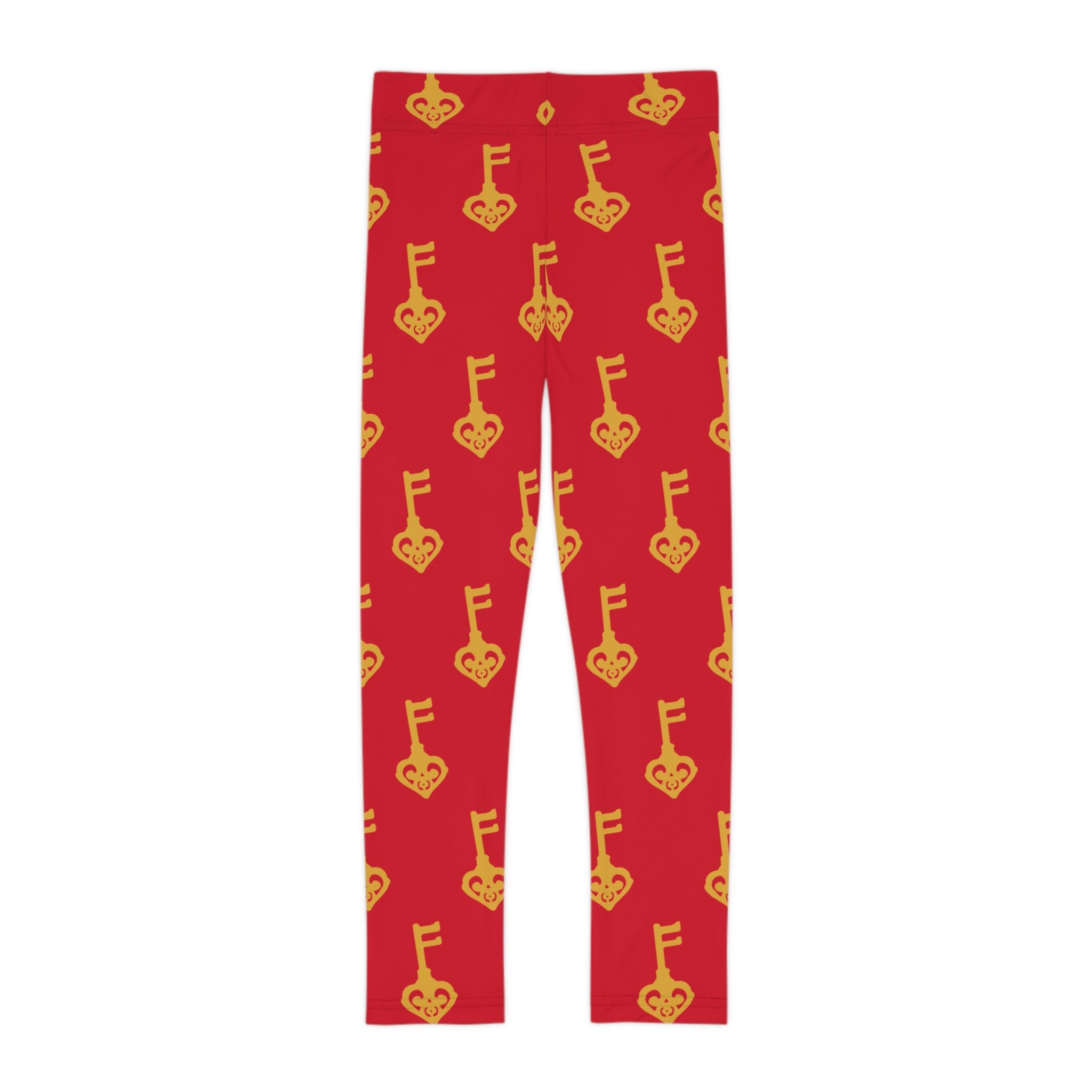 Kids Leggings — Ruby Red Golden Key