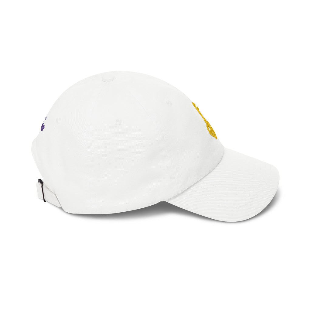 White Golden Key Cap — Embroidered Golden Key Baseball Hat