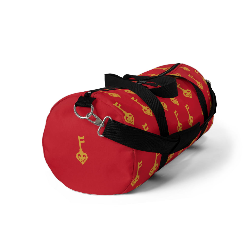 Ruby Red Golden Key Love Duffel Bag