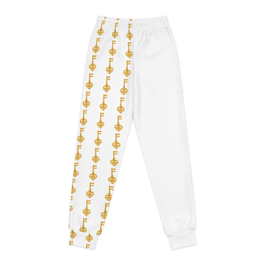 Youth Joggers — White Golden Key Casual Pants