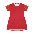 Ruby Red Golden Key Vintage T-Shirt Dress