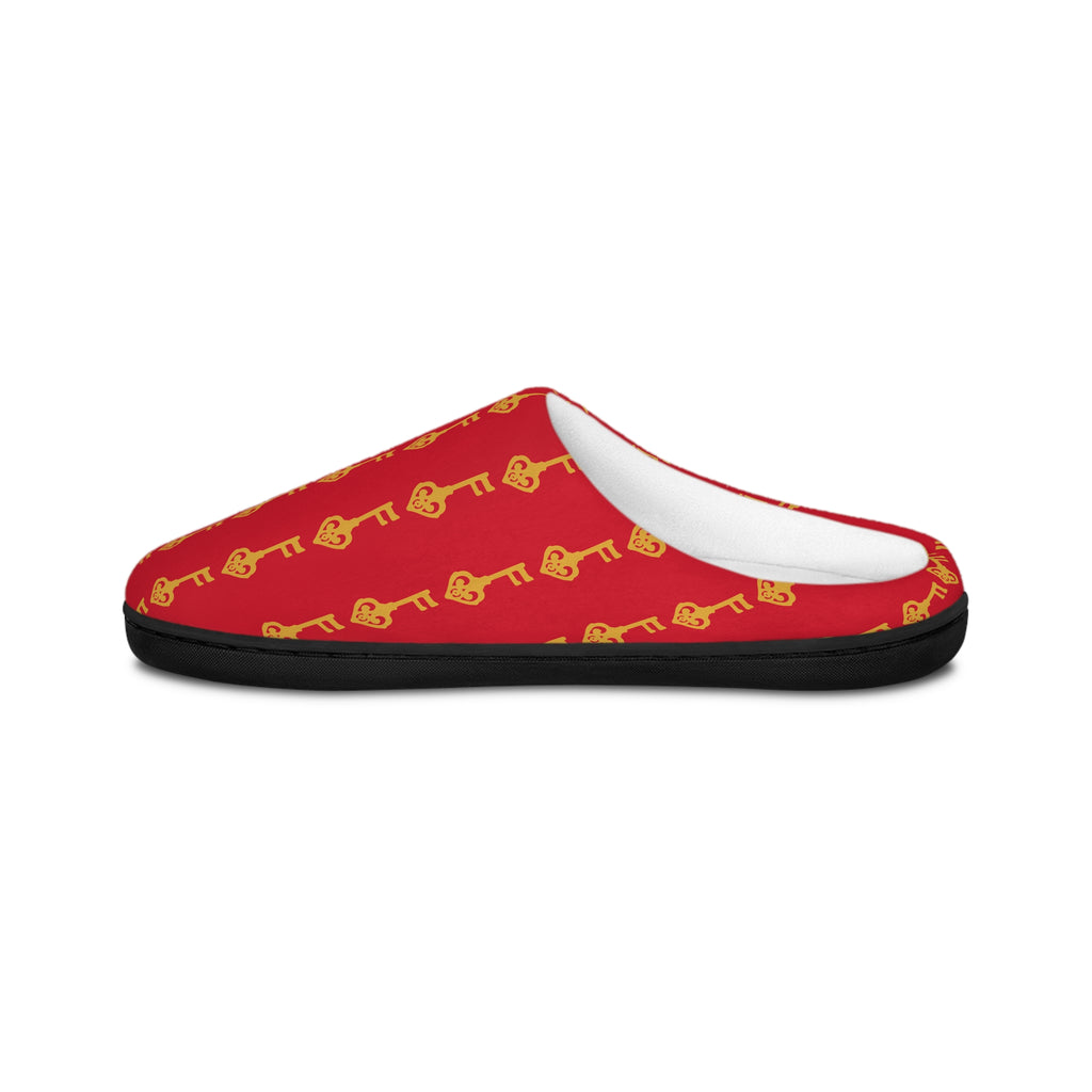 Ruby Red Golden Key Cozy Slippers — Men's