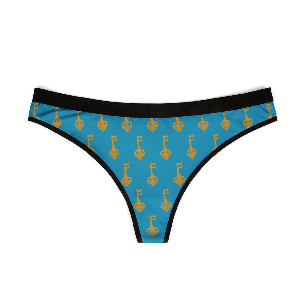Women's Thong — Turquoise Golden Key