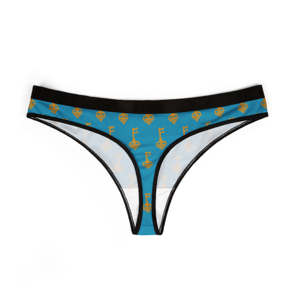 Women's Thong — Turquoise Golden Key