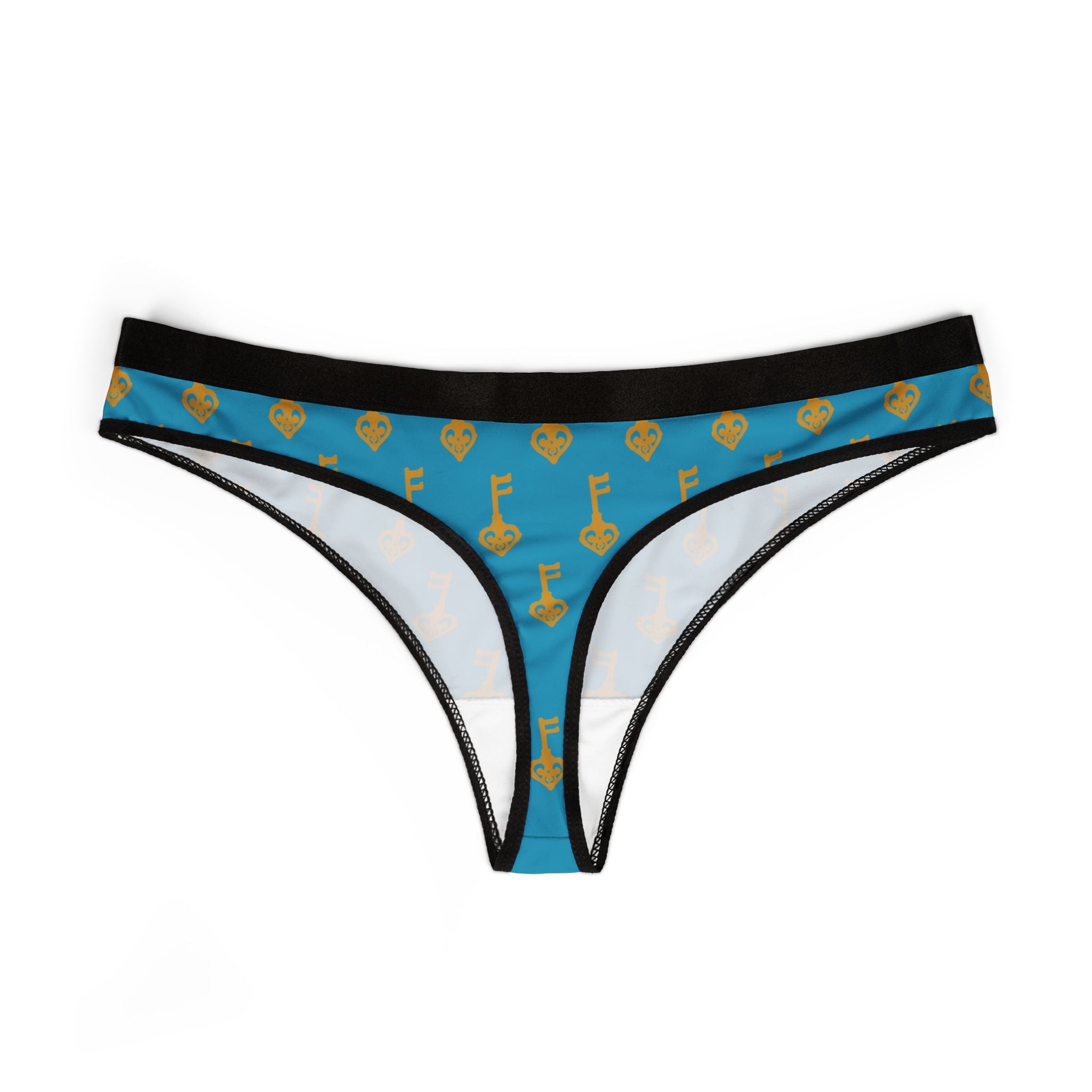 Women's Thong — Turquoise Golden Key