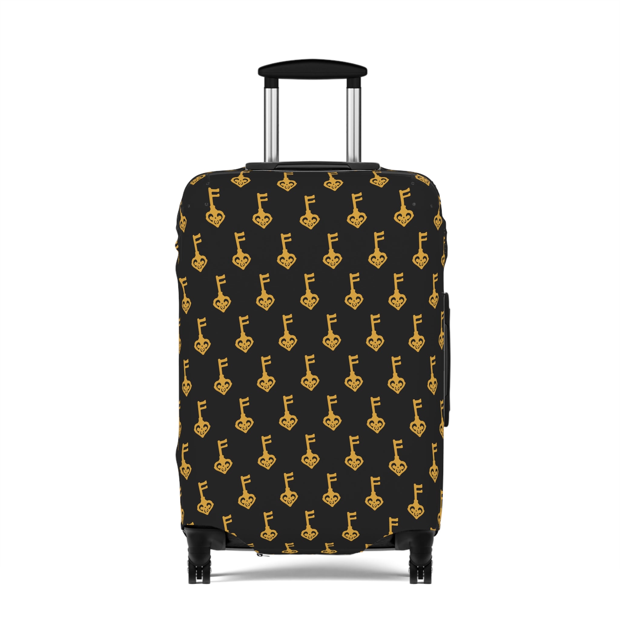 Black Golden Key Luggage Cover