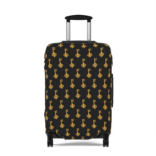 Black Golden Key Luggage Cover