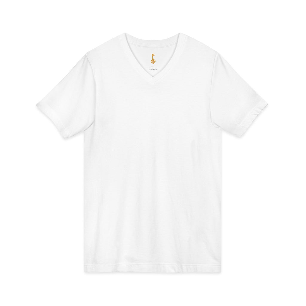 White Golden Key V-Neck Tee - Unisex