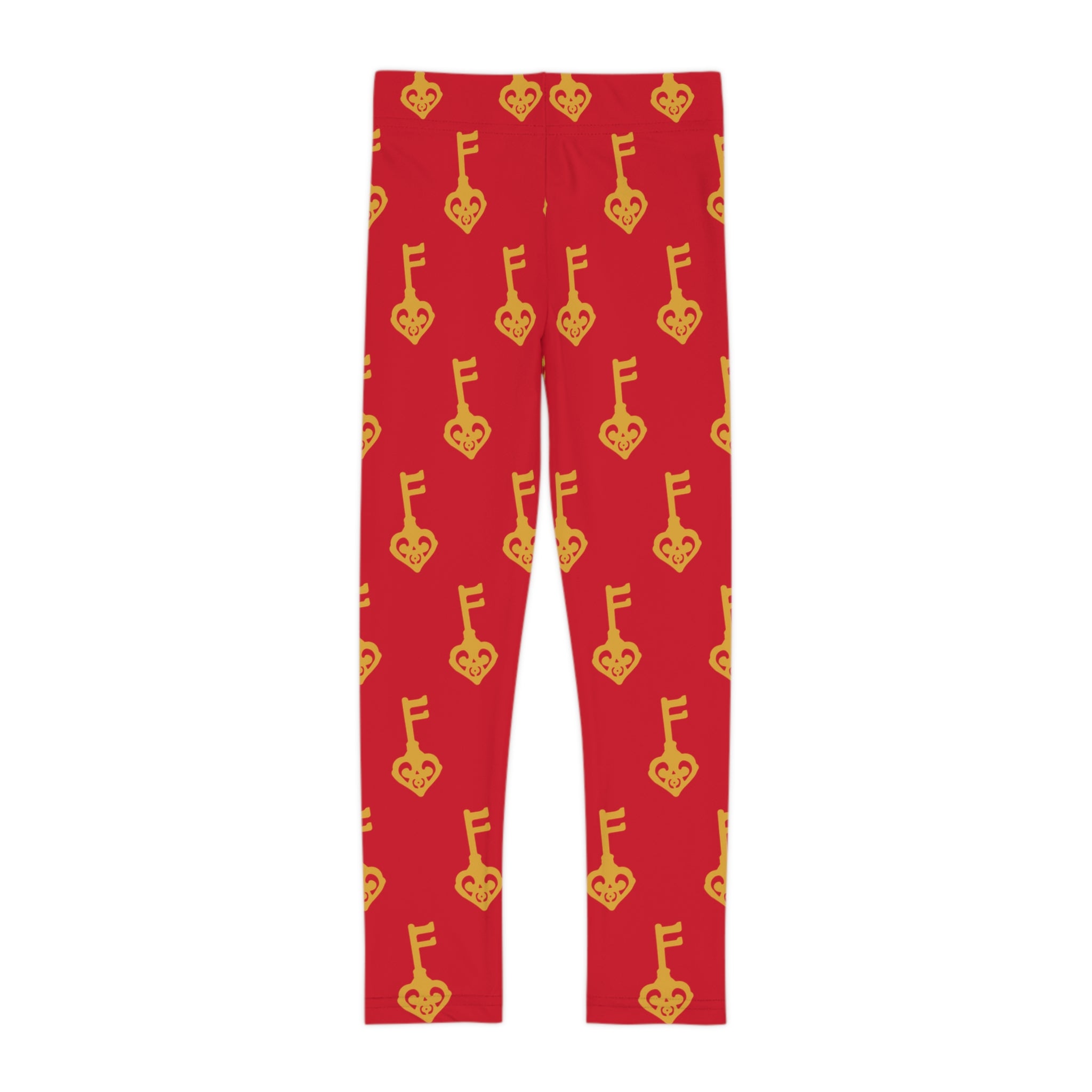 Kids Leggings — Ruby Red Golden Key