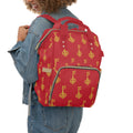 Ruby Red Golden Key of Love Backpack — Multifunctional Baby Bag