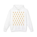 White Unisex Lightweight Hooded Sweatshirt