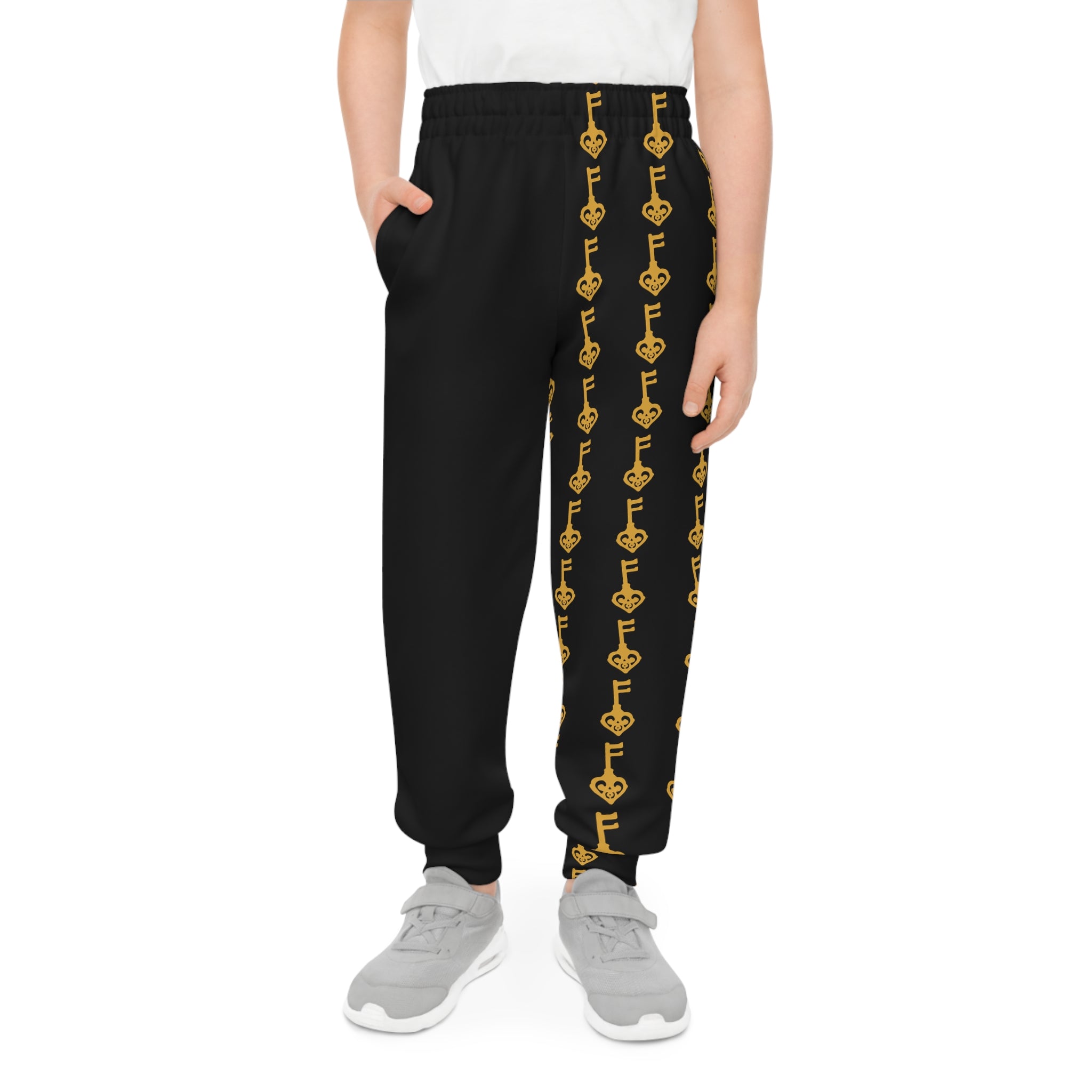 Youth Joggers — Black Golden Key Athletic Sweatpants