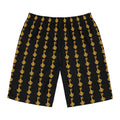 Black Golden Key Board Shorts — Men's