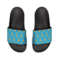 Turquoise Golden Key Slide Sandals — Removable Strap Women's Slides