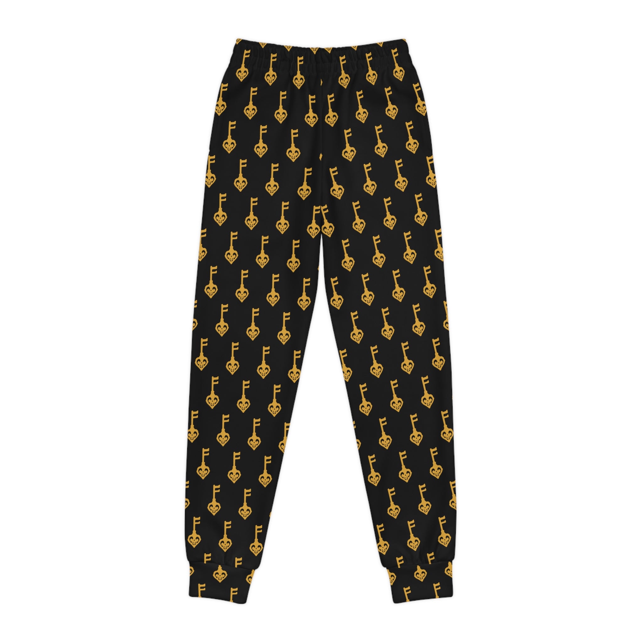 Kids Joggers — Black & Golden Key Youth Sweatpants
