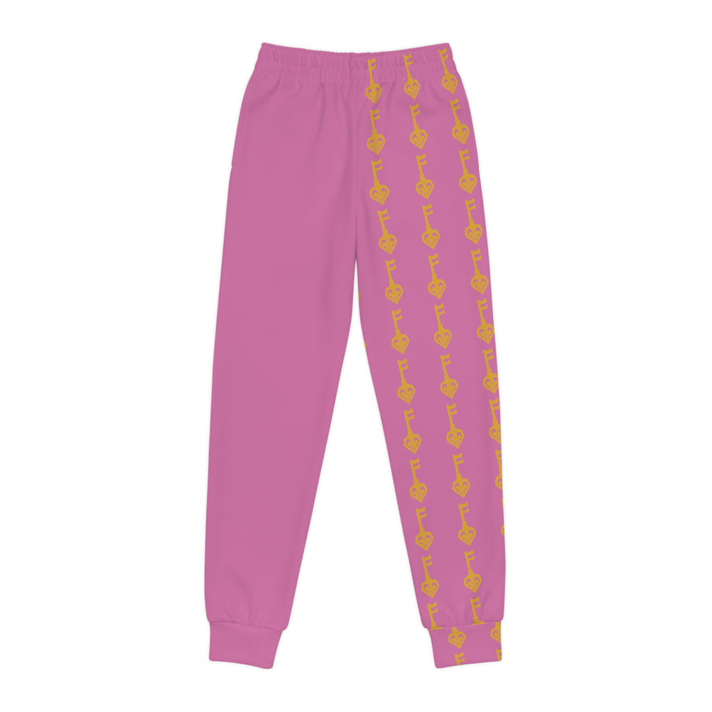 Youth Joggers- Pink Golden Key