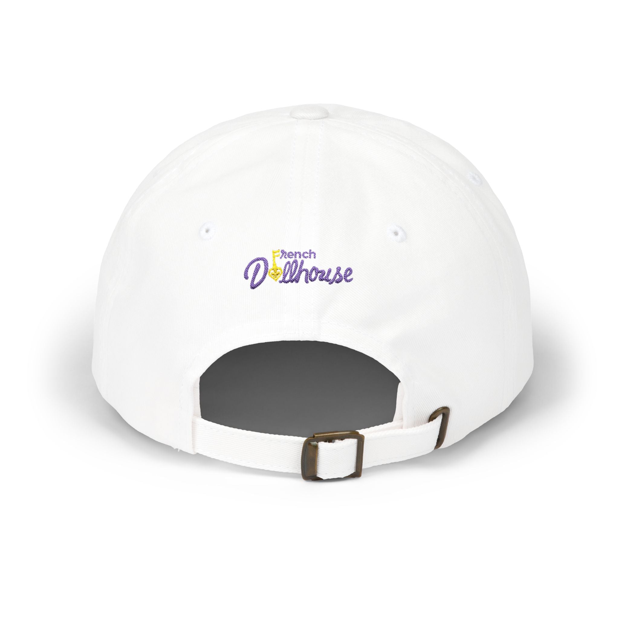 White Golden Key Cap — Embroidered Golden Key Baseball Hat