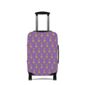 Purple Golden Key Luggage Cover — Protective Travel Suitcase Sleeve