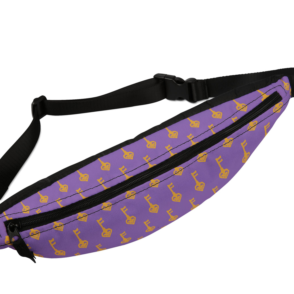 Purple Golden Key Fanny Pack — Purple Waist Bag
