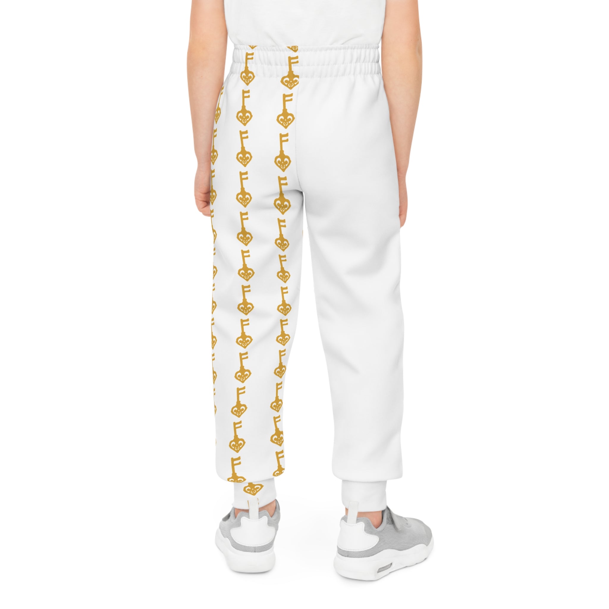 Youth Joggers — White Golden Key Casual Pants