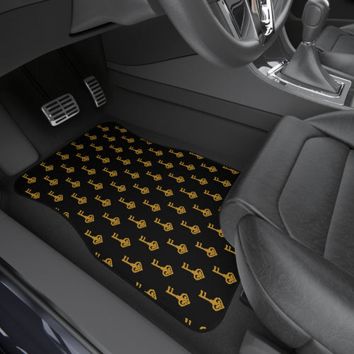 Black Golden Key Car Mats (Set of 4)