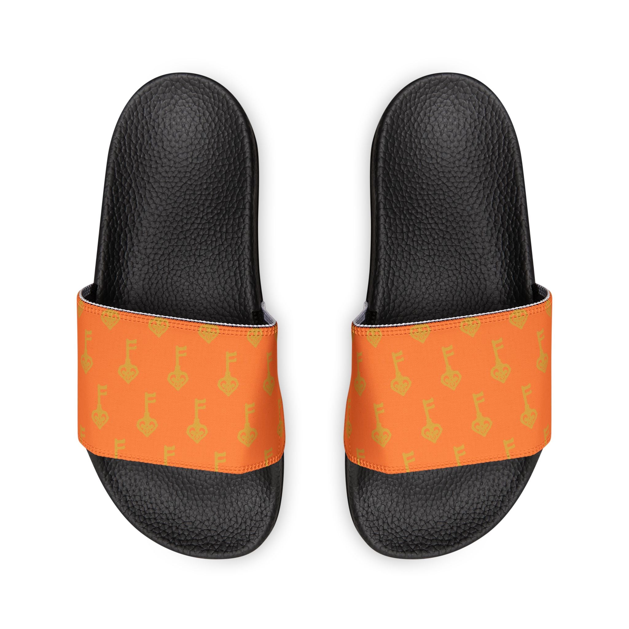 Women's Removable-Strap Slide Sandals — Orange Golden Key Comfort Slides