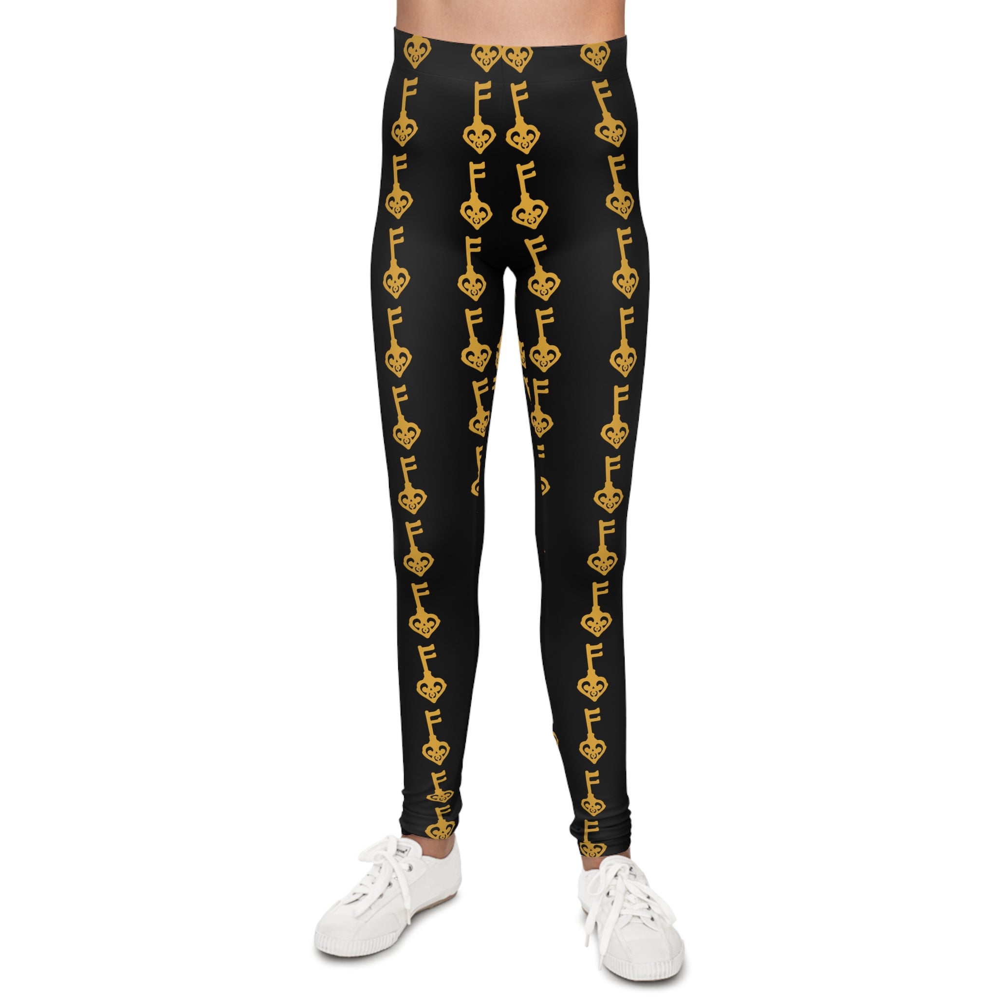 Youth Leggings — Black Golden Key