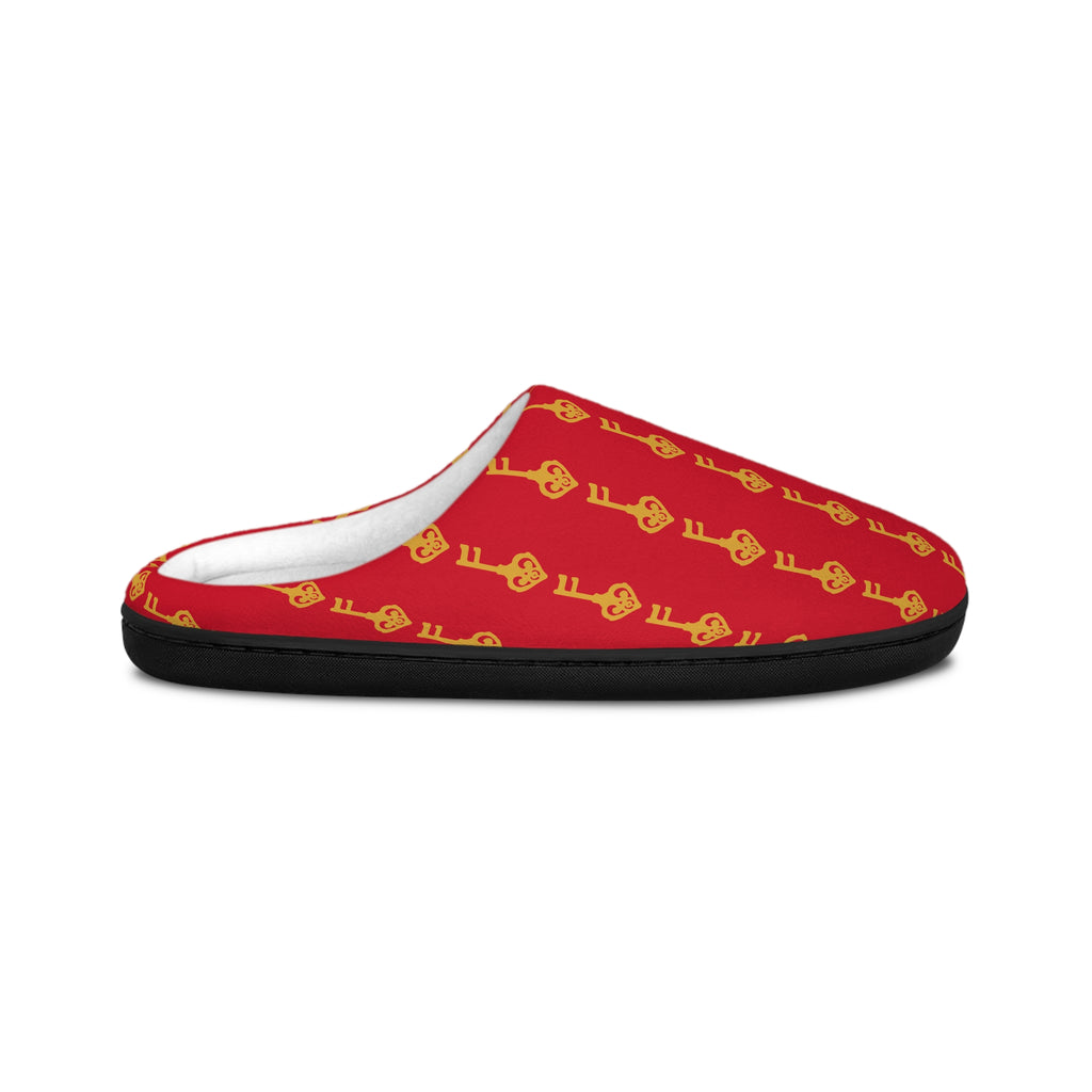 Ruby Red Golden Key Cozy Slippers — Men's