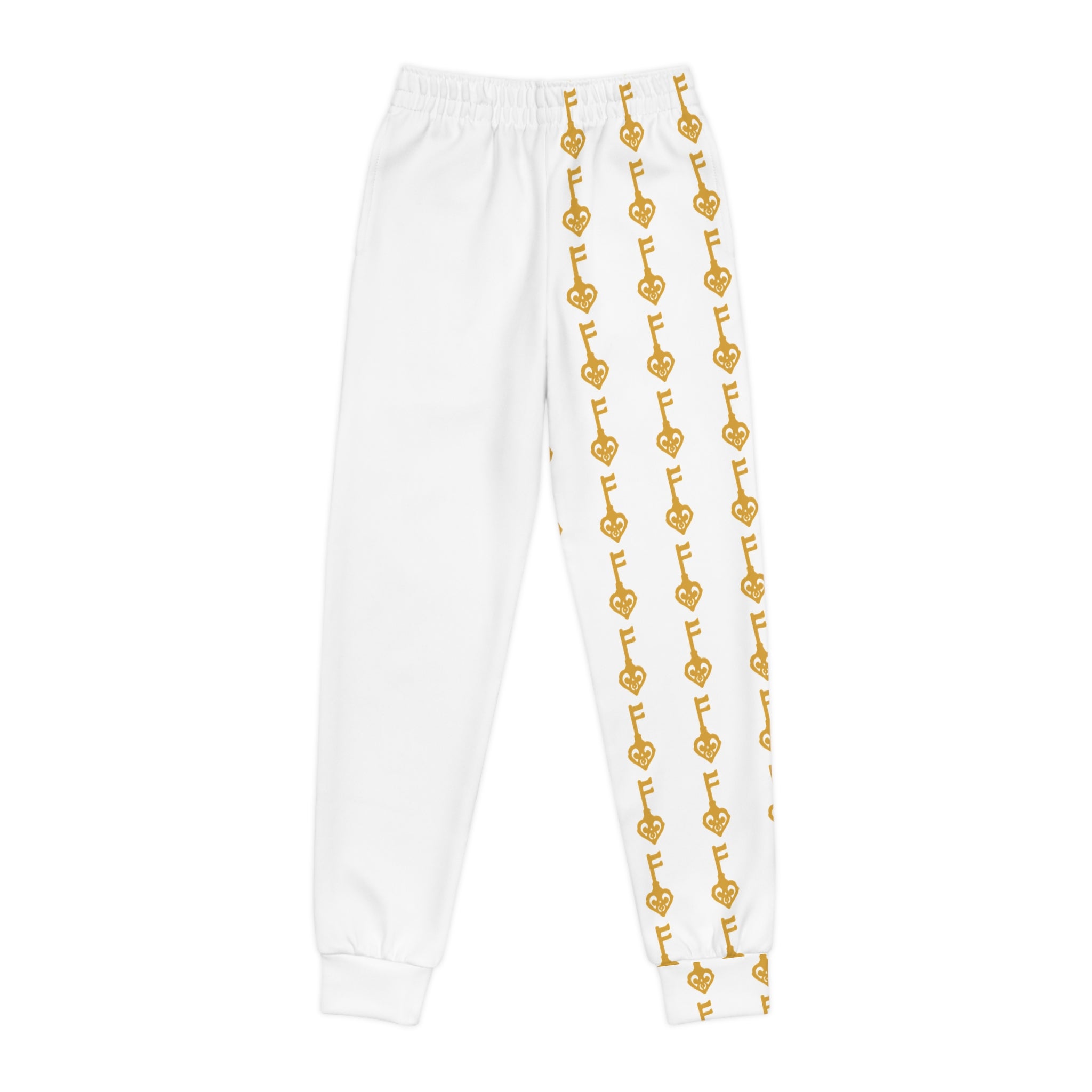 Youth Joggers — White Golden Key Casual Pants