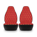 Ruby Red Golden Key Car Seat Covers – Polyester Front Seat Protectors