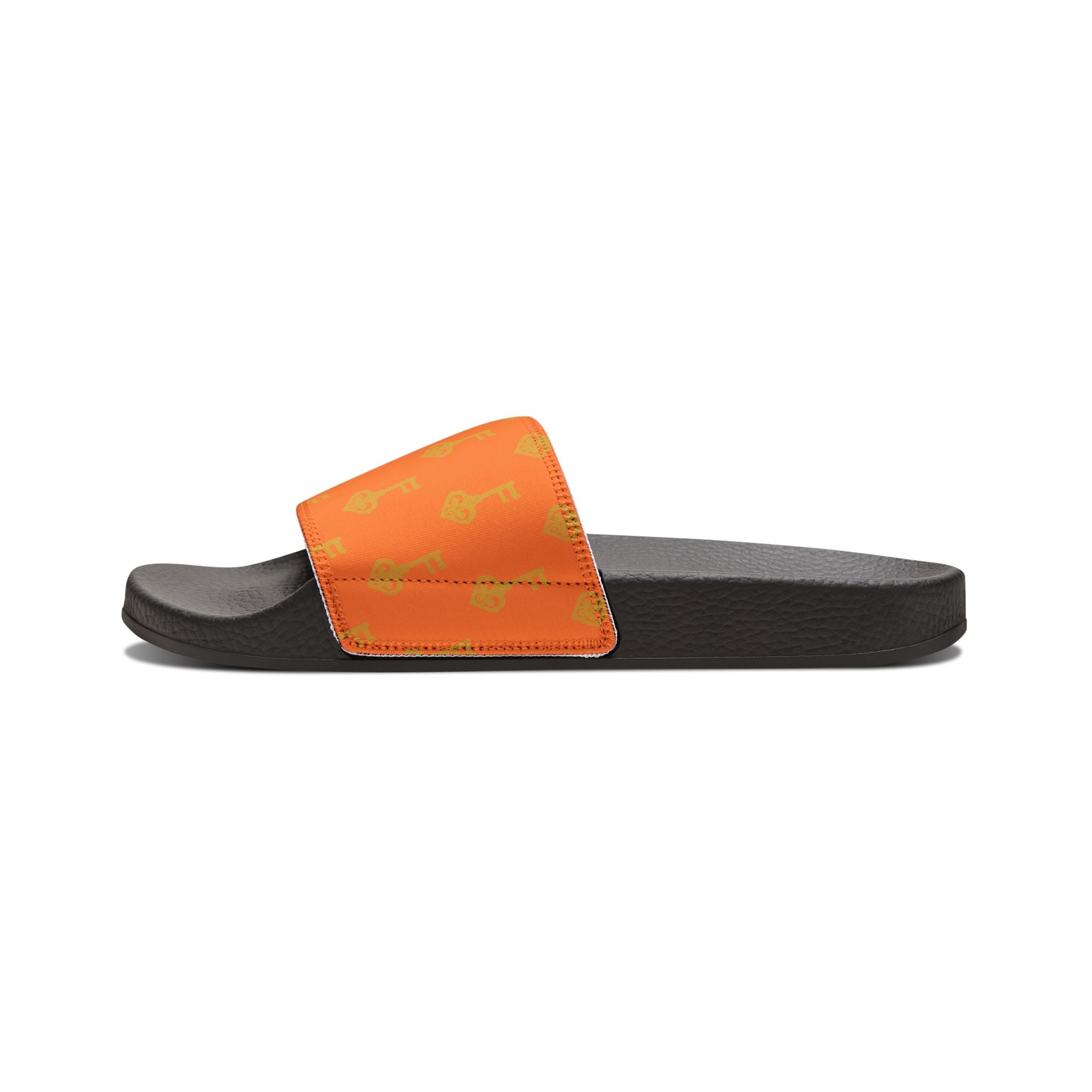 Women's Removable-Strap Slide Sandals — Orange Golden Key Comfort Slides