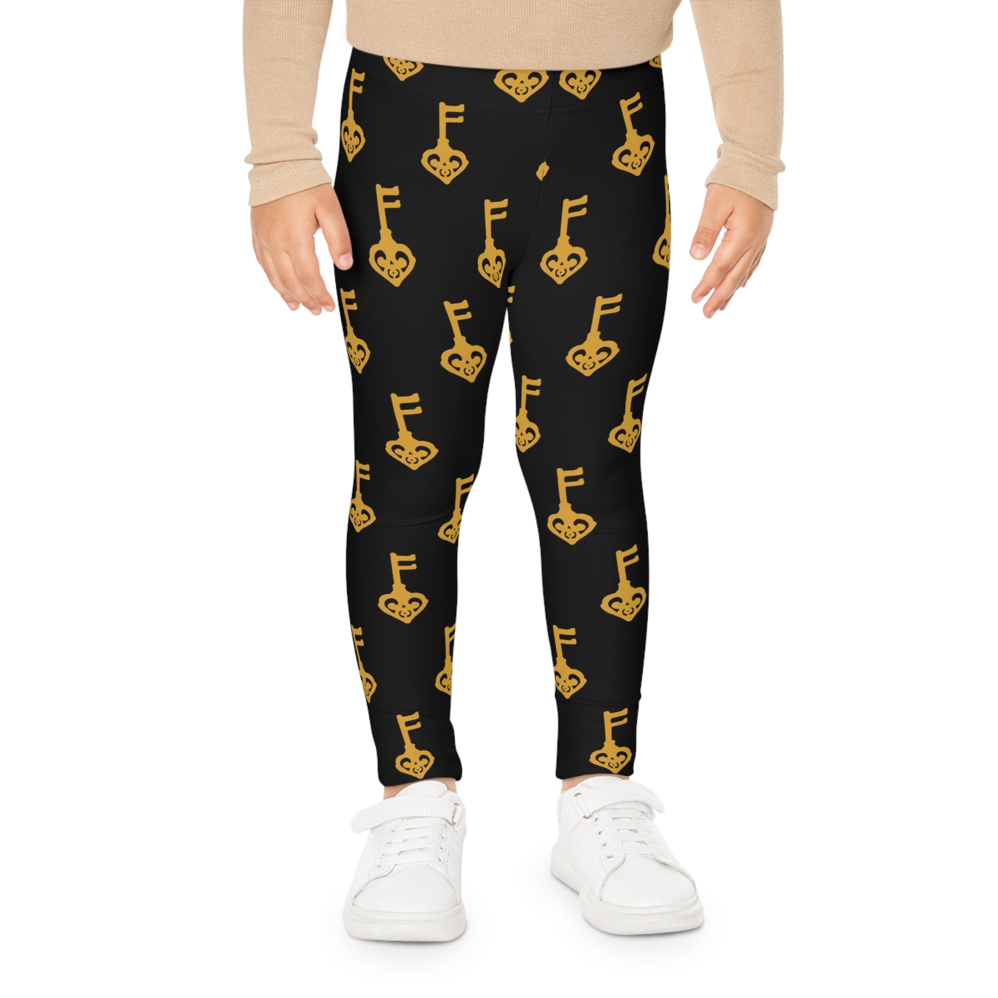 Kids Leggings — Black Golden Key
