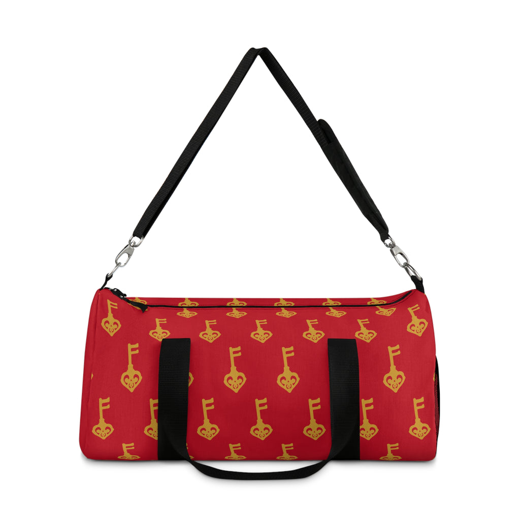 Ruby Red Golden Key Love Duffel Bag