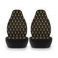 Black Golden Key Car Seat Covers — Polyester Front Seat Protector