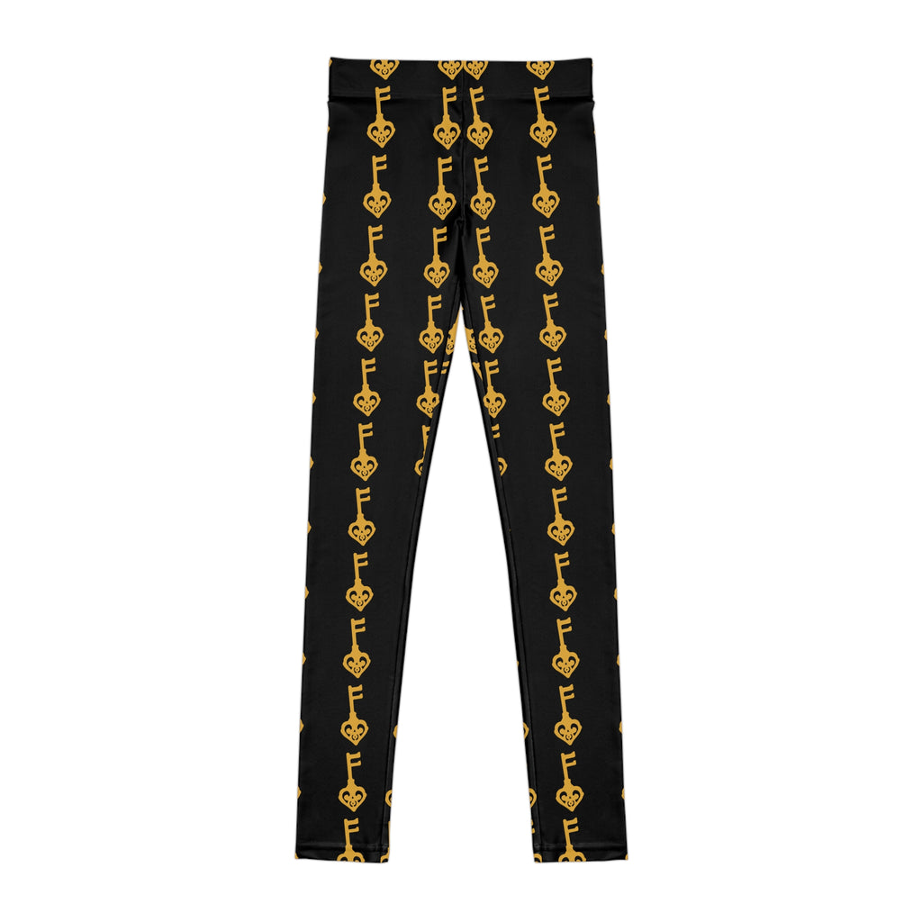 Youth Leggings — Black Golden Key