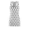 Racerback Dress — Minimal Black Guitar Pattern All-Over Print