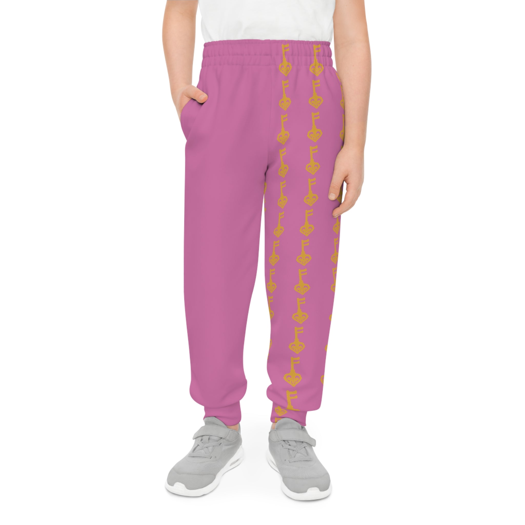 Youth Joggers- Pink Golden Key