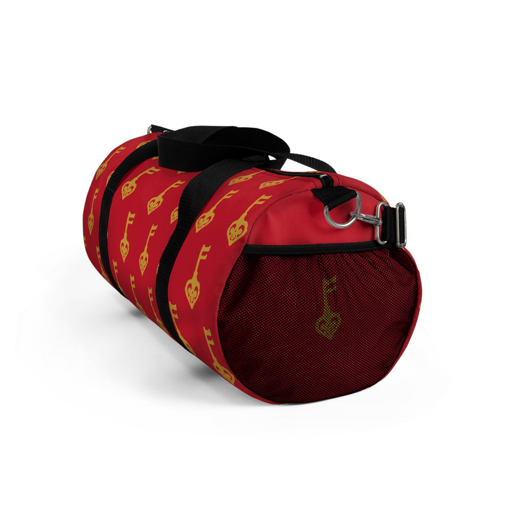 Ruby Red Golden Key Love Duffel Bag