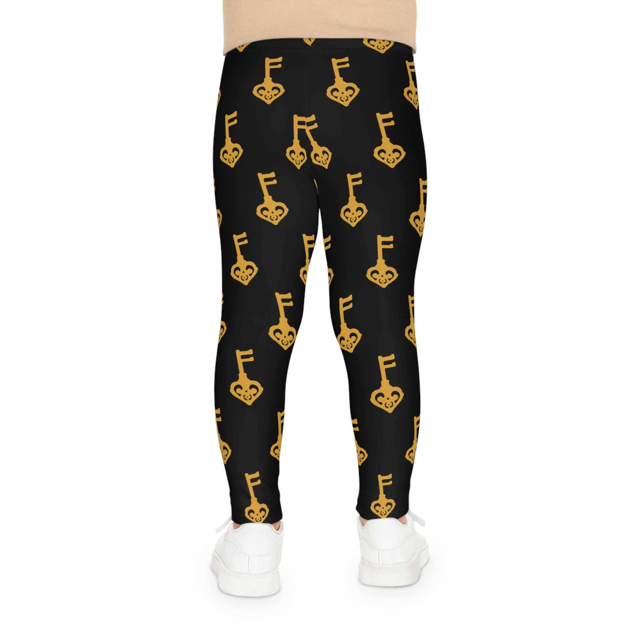 Kids Leggings — Black Golden Key