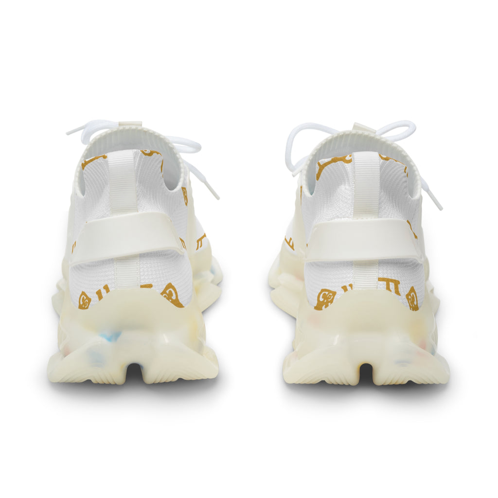 White Golden Key Trainer Sneaker - Mens