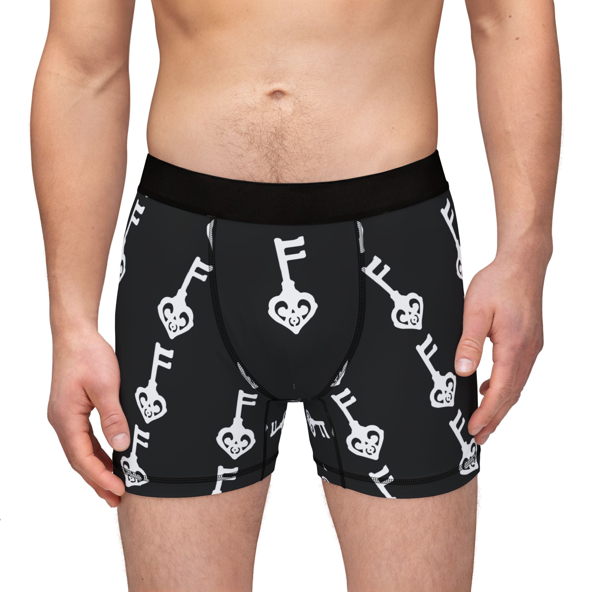Black White Boxer Briefs — Men's