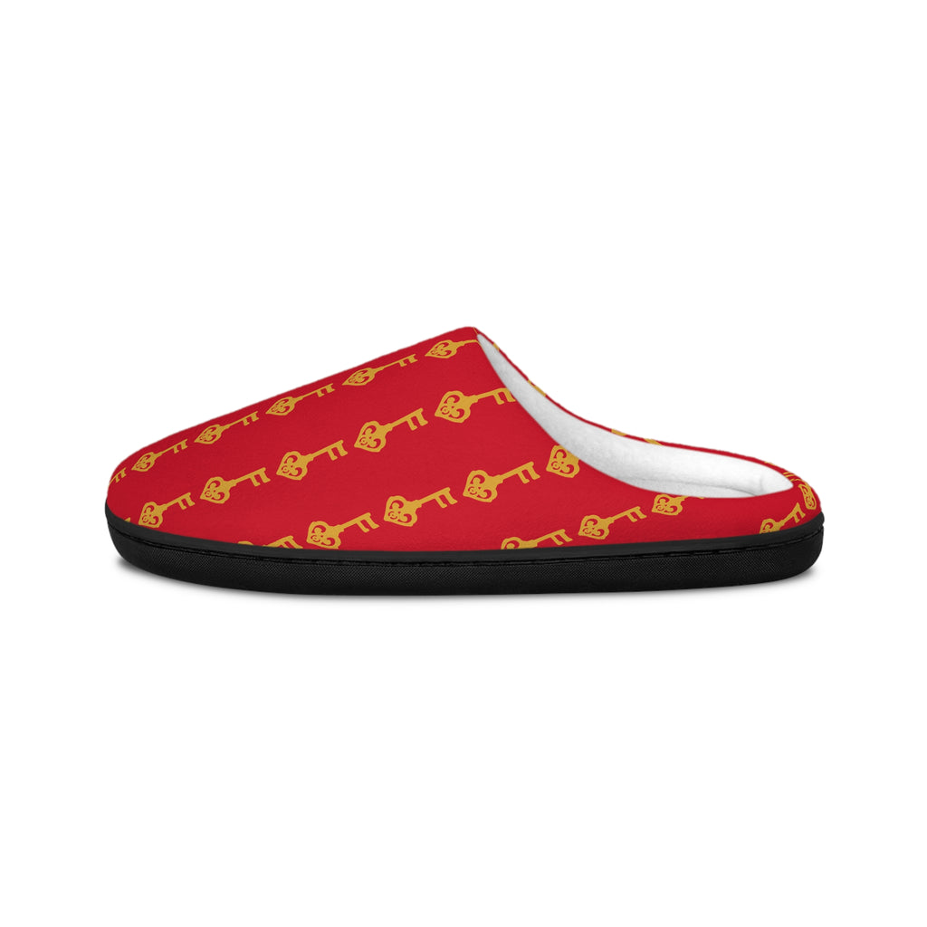 Ruby Red Golden Key Cozy Slippers — Men's